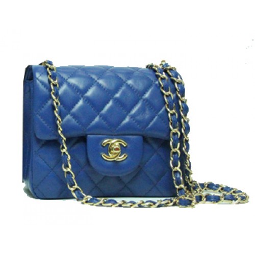 Torebka Chanel mini Classic Flap Bag Royal Leather 1115 Gold Chain