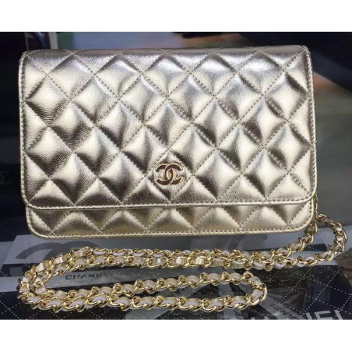 Torebka Chanel mini Flap Bag Gold Cannage Pattern A8373 Gold