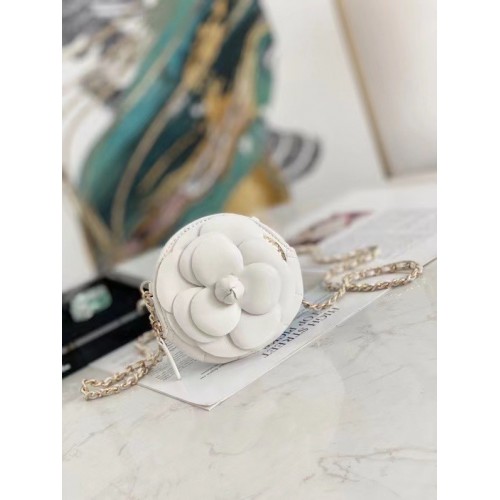 Torebka Chanel mini na ramię Oryginalna skóra 82121 biała