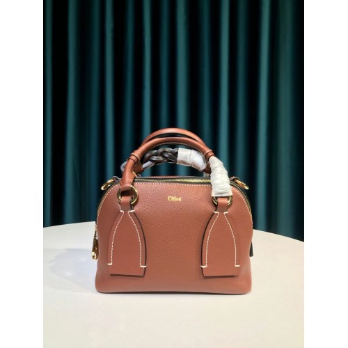 Torebka Chloe Original Calfskin Leather Bag 6C081 brązowa