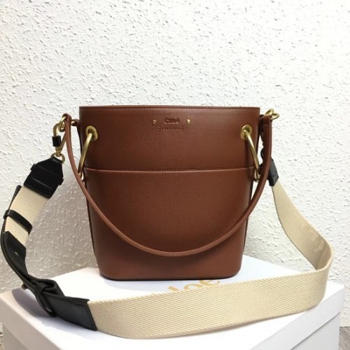 Chloe Roy Mini Torebka typu Bucket Bag S126 w kolorze camelowym
