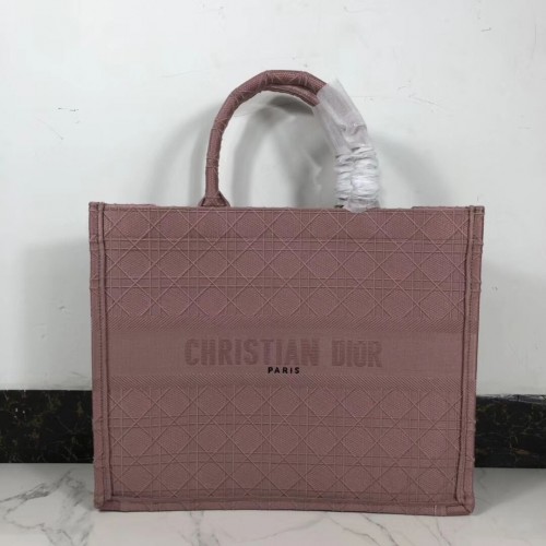 TORBA DIOR BOOK TOTE Z HAFTU PŁÓTNA C1286 różowa