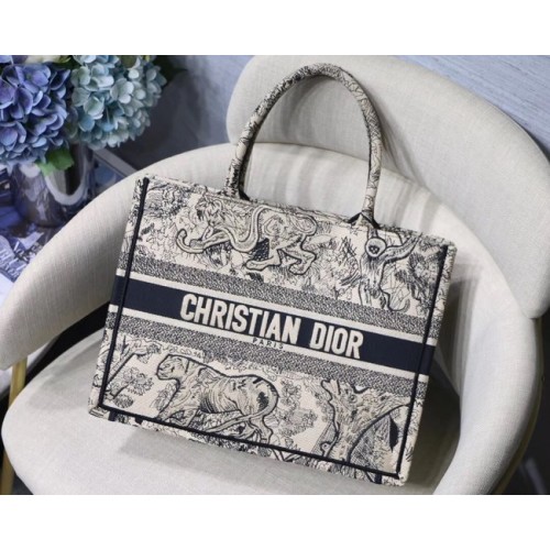 TORBA DIOR BOOK TOTE Z HAFTOWANEGO PŁÓTNA C1287