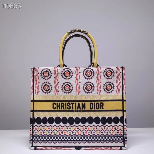 TORBA DIOR BOOK TOTE Z HAFTOWANEGO PŁÓTNA M1286ZJOV