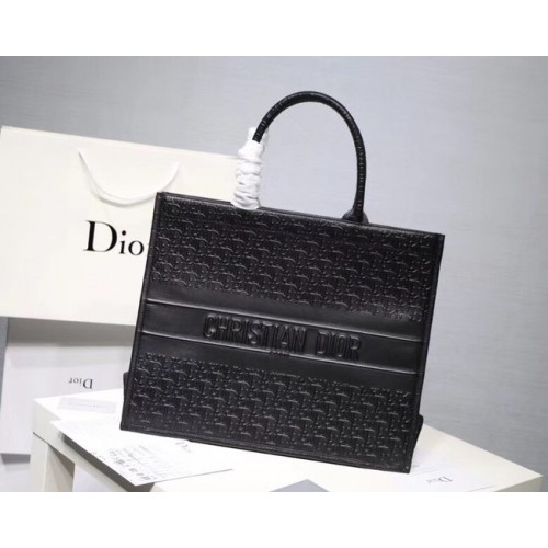 TORBA DIOR BOOK TOTE Z WIELOKOLOROWEJ SKÓRY CIELĘCEJ M1286 CZARNY