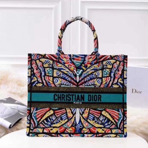 TORBA DIOR BOOK TOTE M1286ZBD PŁÓTNO HAFTOWANE M1286ZBD