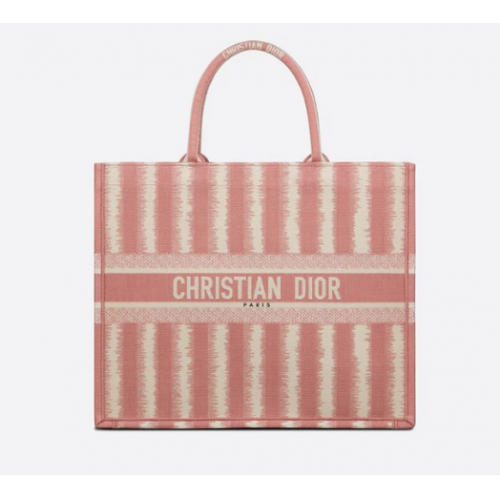 DIOR BOOK TOTE D-Stripes Haft M1286 Różowy