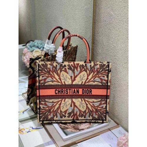 TORBA DIOR BOOK TOTE Z HAFTEM Z PŁÓTNA C1287-11