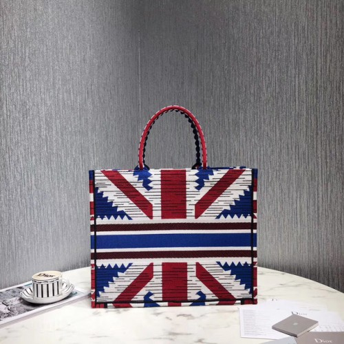 TORBA DIOR BOOK TOTE Z HAFTEM Z PŁÓTNA M1287-3