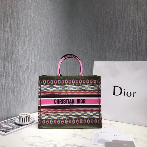 TORBA DIOR BOOK TOTE Z HAFTEM Z PŁÓTNA M1287-5