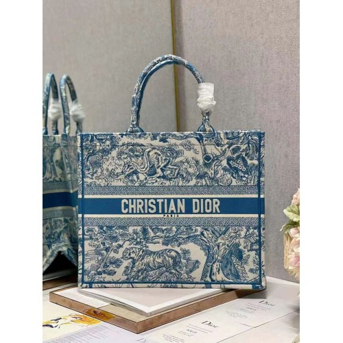 DIOR BOOK TOTE Haft C1286-6 niebieski