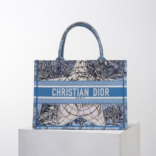 DIOR BOOK TOTE Haft C1287-23 niebieski