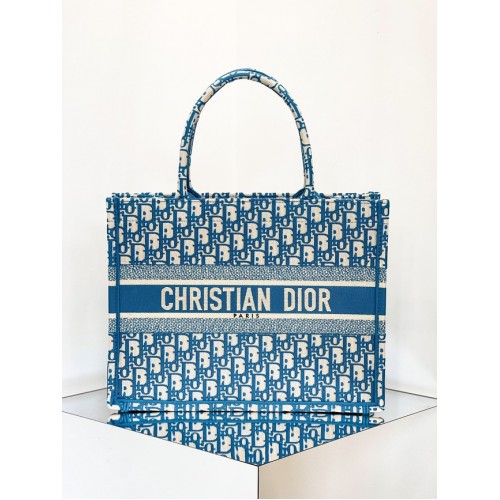 DIOR BOOK TOTE Haft C1287-26 niebieski