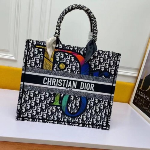 DIOR BOOK TOTE Wielokolorowa haftowana torba M1297ZR-10