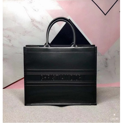 DIOR BOOK TOTE ORYGINALNA SKÓRZANA TORBA M1287 CZARNA