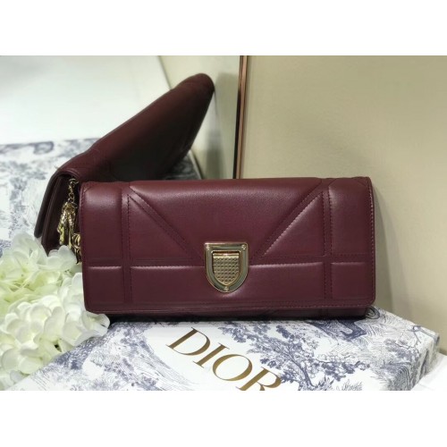 DIOR CLUTCH metal w kolorze złotym C1040A Bordeaux