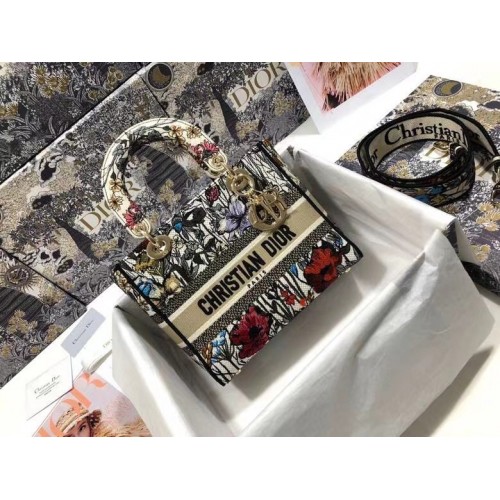 DIOR MEDIUM Multicolor Mille Fleurs Haft M0565OR