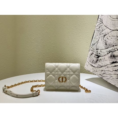 DIOR MINI BOBBY BAG Gradient Cannage Lambskin C0952 White