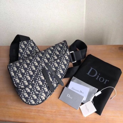 DIOR OBLIQUE SADDLE BELT BAG M9019 niebieski