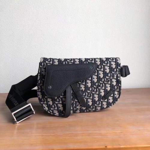 DIOR OBLIQUE SADDLE BELT BAG M9021 czarny