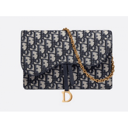 DIOR OBLIQUE SADDLE-CLUTCH S5620C czarny