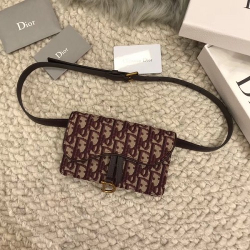 DIOR Torebka Oblique Belt Bag D26988 Wino