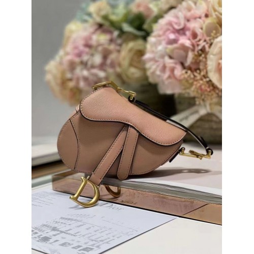 DIOR SADDLE BAG mini skóra cielęca C8160 różowa