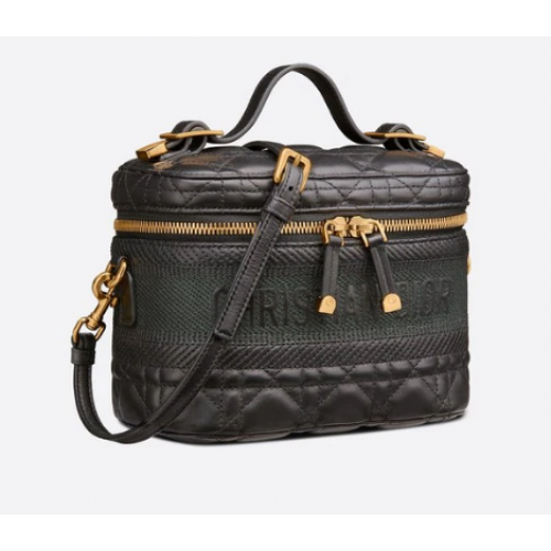 DIOR MAŁA ETUI KOSMETYCZNE DIORTRAVEL Cannage Lambskin S5488U czarny