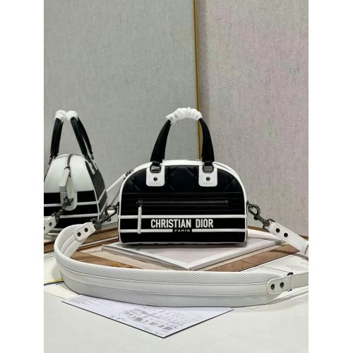 Torba typu tote DIOR ze skóry tłoczonej C9178A w kolorze czarnym