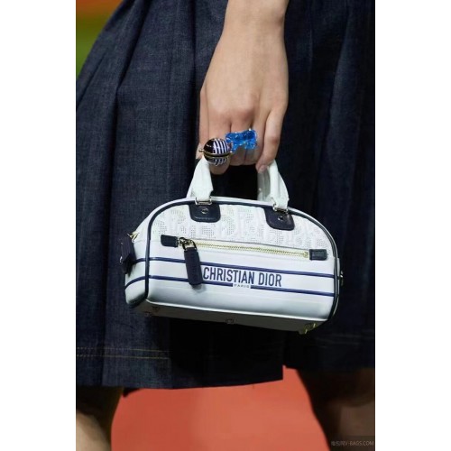 Mała skórzana torba DIOR C9201 biała