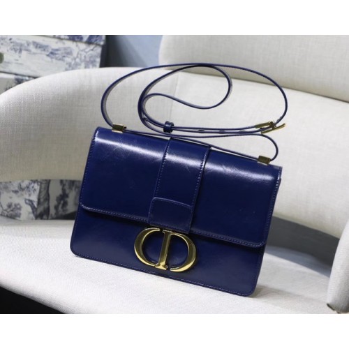 Dior 30 MONTAIGNE CALFSKIN BAG M9203 ciemnoniebieska