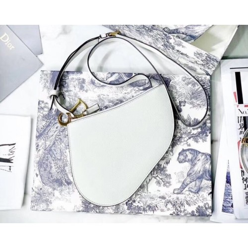 Dior SADDLE CALFSKIN CLUTS S5642 biały