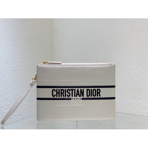 Torebka Dior Calfskikin Clutch Bag C9181 biała