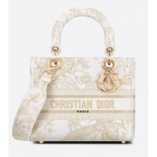 Dior Jardin d'Hiver Haft z Metaliczną Nicią w Kolorze Złotym M0565