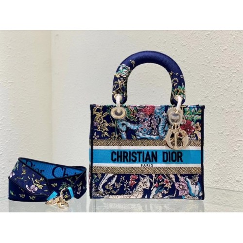Dior ŚREDNIA TOREBKA LADY D-LITE Haft M0565-11