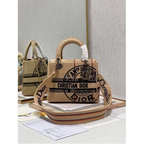Dior ŚREDNIA TOREBKA LADY D-LITE Haft M0565-19