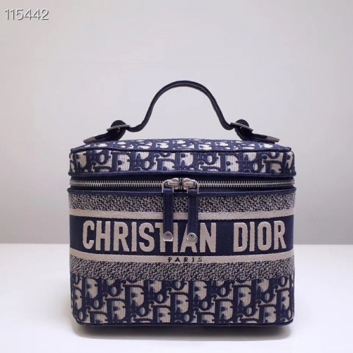 Dior Saddle Denim Canvas Cosmetic Bag 5698