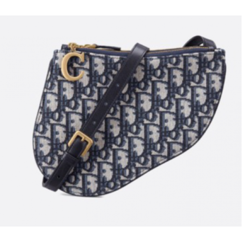 Dior SADDLE DIOR OBLIQUE CLUTS S5642C Niebieska