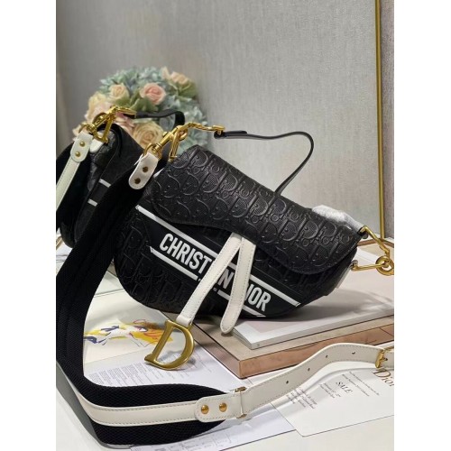 Dior SADDLE-TAS VAN KALFSLEEER C9406 black