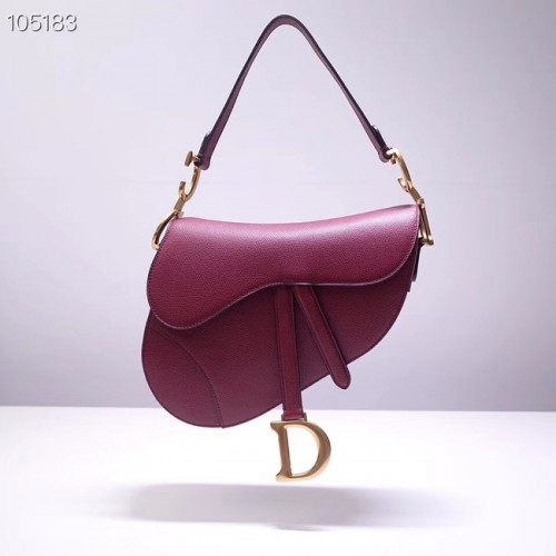 Dior SADDLE-TAS VAN KALFSLEER M0446CW Wino