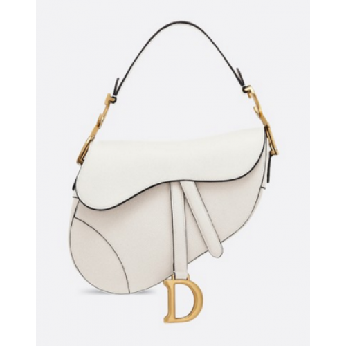 Dior SADDLE-TAS VAN KALFSLEER M0446CW w kolorze złamanej bieli