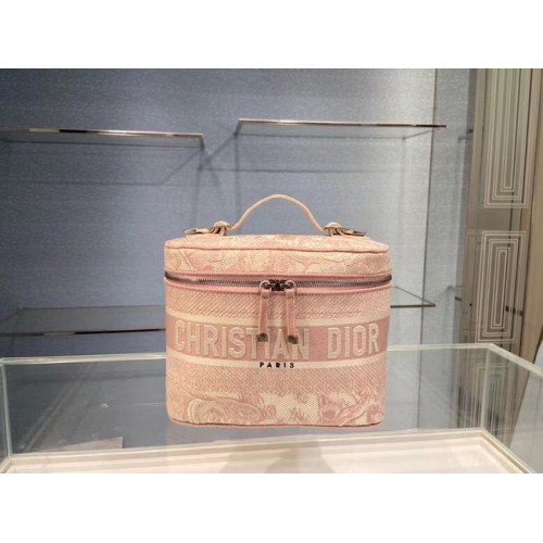 Dior Toile de Jouy Haft DIORTRAVEL VANITY CASE S5480V pink