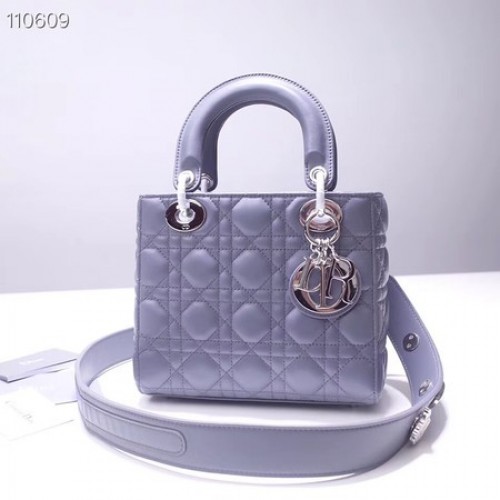 Torba typu tote Dior Lucky Badge z oryginalnej owczej skóry A88035 ciemnoszara