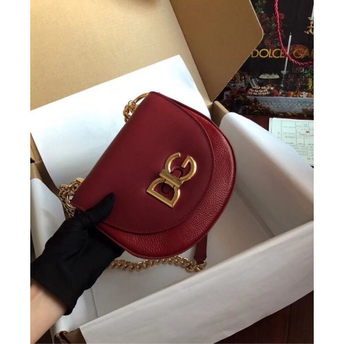 Dolce Gabbana skóra cielęca 8594 czerwona