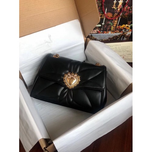 Dolce Gabbana Oryginalna skórzana torba 4919 czarna