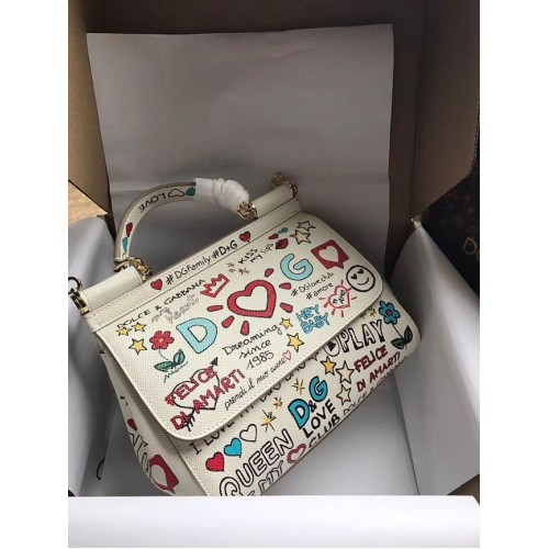 Dolce Gabbana SICILY Bag skóra cielęca 4136-4 biały