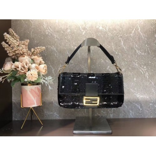 FENDI BAGUETTE Torebka Pearl slice F1359 czarna