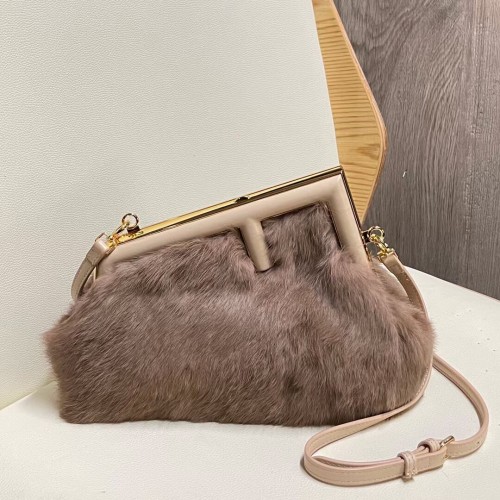 Torebka FENDI FIRST SMALL z norek 8BP129A szara