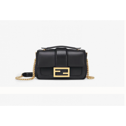 Torebka FENDI MINI BAGUETTE CHAIN z czarnej skóry nappa 8BS045A