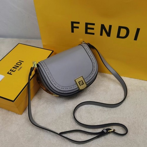 Torebka skórzana FENDI MOONLIGHT 8BT346A szara